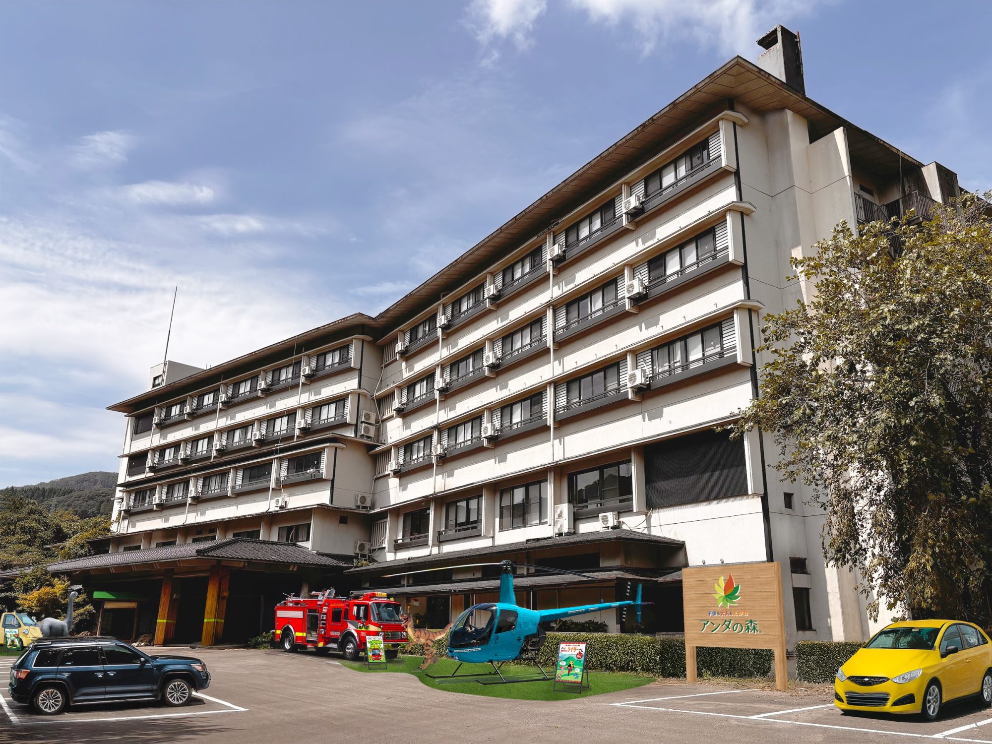加賀市山中温泉にファミリーも楽しめる「ホテルアンダの森」が2026年の初夏にオープン／旧「百峰閣」を改装？